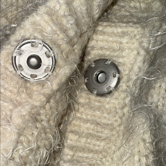 Free People Cream Fuzzy Cardigan, Small - Like New - Picture 8 of 8